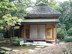 Traditional tea house in a garden