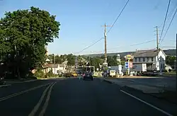 Along US 322 approaching PA 23