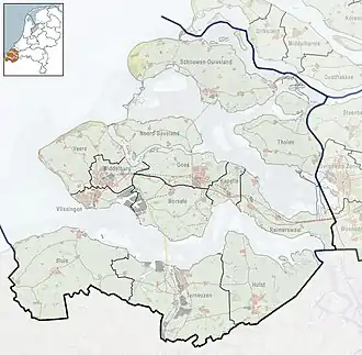 Hulst is located in Zeeland