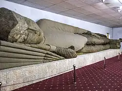 Buddha in Nirvana, 7th-8th Cent AD reclining Buddha statue 12 meters (39 feet) long.