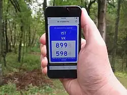 Free browser-based application usngapp.org displays a mobile user's current USNG position.