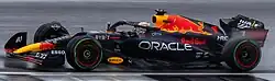 Max Verstappen driving the Red Bull RB18 (2022)