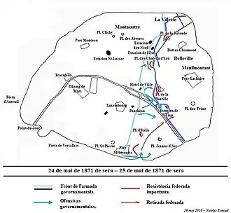By the 25th, fighting had moved into the east end of the city.