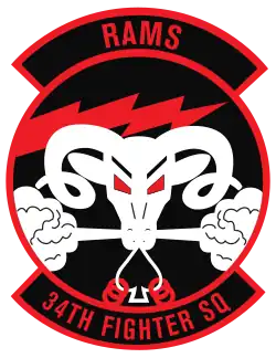 34th Fighter Squadron "Rude Rams" Patch