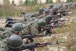 Polish soldiers in wz. 67 helmets, 2008.