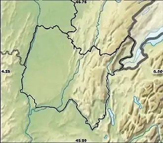 Lac de Coiselet is located in Ain