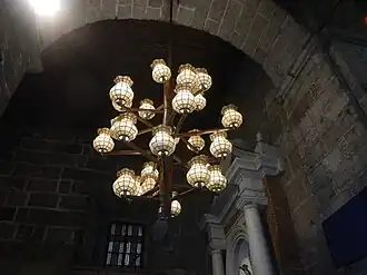 A chandelier in Las Piñas Church