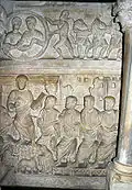 Detail of 4th century sarcophagus, Basilica of Sant'Ambrogio in Milan