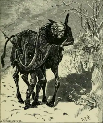 "Don Jose's Mule" by Arthur Boyd Houghton. Completed in 1870 in page 28