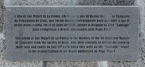 Plaque on the west side