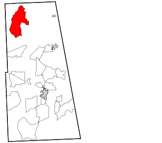 Location within Adair County and the state of Oklahoma