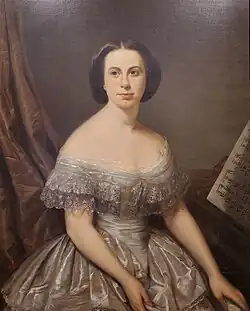 Painted portrait of Adelaide Phillipps.