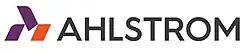 Ahlstrom logo in purple and red color