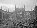 Ruins of Coventry Cathedral on 16 November 1940