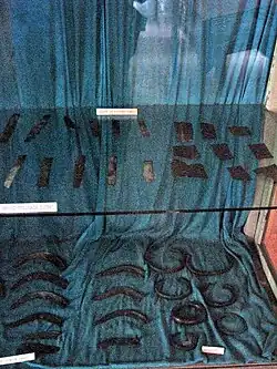 Dacian bracelets and other artifacts at the Aiud History Museum