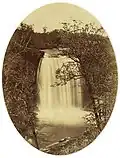 Hesler depicted Minnehaha Falls in 1855.