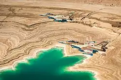 Two F-16D Barak from the 105 Squadron "Scorpion" flying over the Dead Sea in October 2022