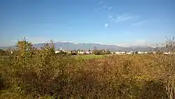 View of Altivole with Monte Grappa in the background