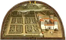 Lunette by Giusto Utens of Villa Medicea L'Ambrogiana (1598)