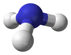 A schematic depiction of an Ammonia molecule