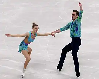 Anastasiia Metelkina and Luka Berulava at the 2024 World Championships