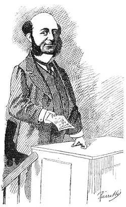 Caricature of Alfred André by "Pierretti" in the 17 July 1873 issue