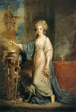 Portrait of a Woman as a Vestal Virgin (1770s), oil on canvas, 60 x 41&nbsp;cm., Thyssen-Bornemisza Museum, Madrid