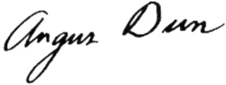 Angus Dun's signature