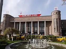Image 43Designed by Şekip Akalın, Ankara Central Station (1937) is a notable art deco design of its era. (from Culture of Turkey)