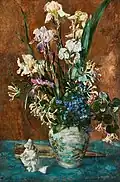 Anna Munthe-Norstedt, Still life with irises and forget-me-nots (1922)
