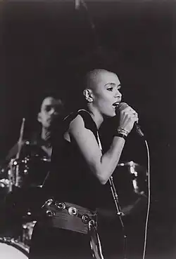Lwin performing with Bow Wow Wow in Kant-Kino, Berlin in 1982
