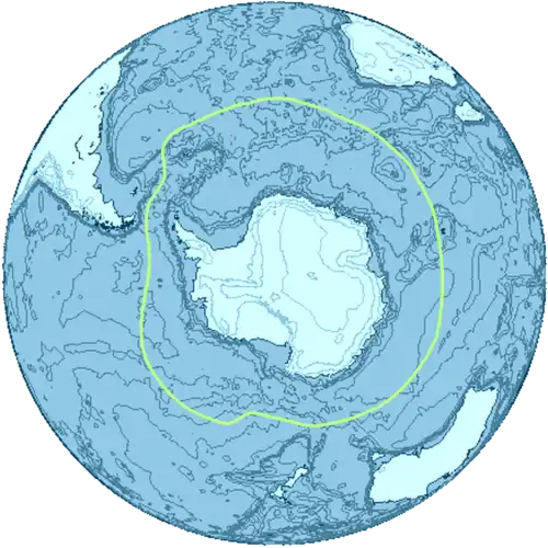 Image 25A general delineation of the Antarctic Convergence, sometimes used by scientists as the demarcation of the Southern Ocean (from Southern Ocean)