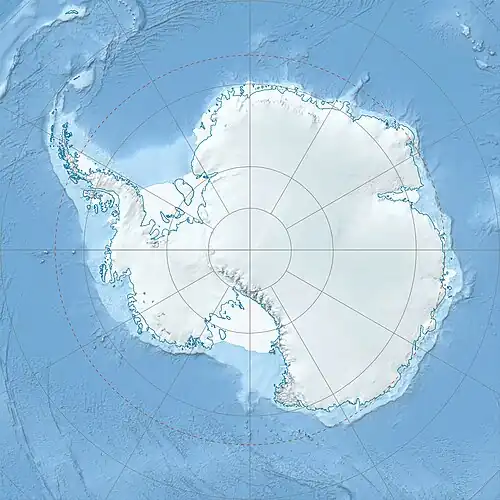 Location of Amundsen–Scott Station in Antarctica