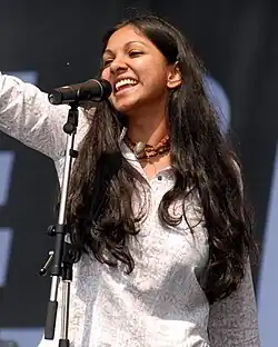 Anusheh performing with her band Bangla in June 2007