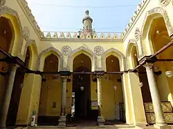 Renovated interior courtyard, looking towards the entrance and the minaret