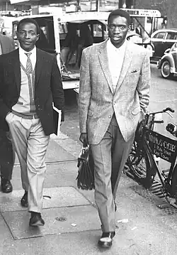 Archie Mafeje (right) with Welsh Makanda in August 1961