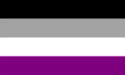 Black, gray, white, purple stripes