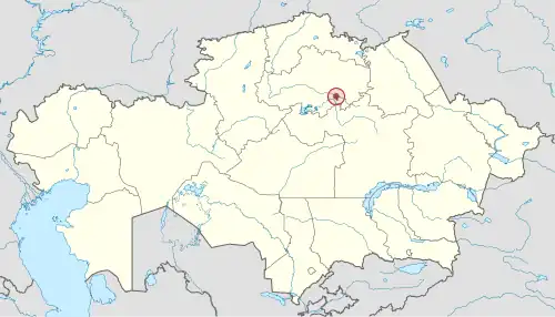 Location of Astana