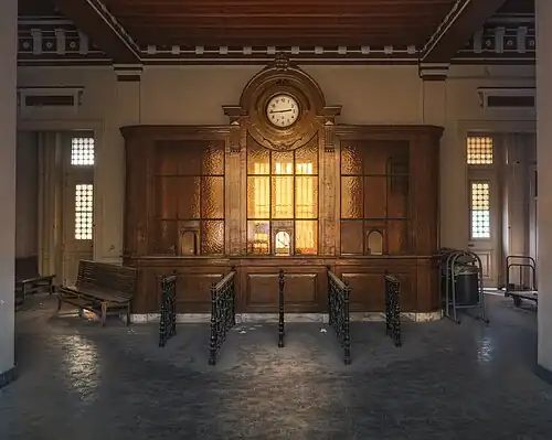 View of the stations booking hall, 13 September 2020.