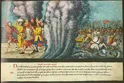 Folio 5. Moses parting the Red Sea