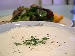 Avgolemono soup (front)