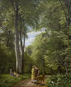 A Beech Wood in May near Iselingen Manor, Zealand, by Peter Christian Skovgaard, 1857