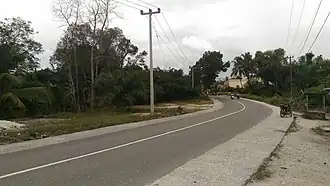 Road conditions in Bangkinang