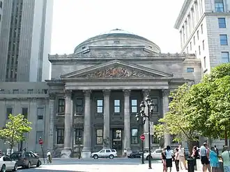 The Bank of Montreal on Place d'Armes (1900), designed with the New York firm of McKim, Mead and White