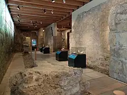 The area of the former portico entrance of the bath complex from the palace gardens