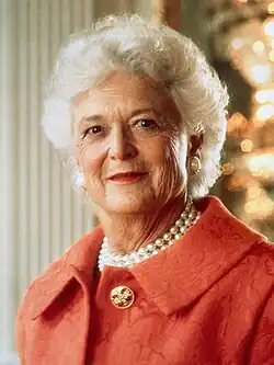 Photographic portrait of Barbara Bush
