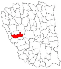 Location in Galați County