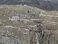 View of the location of the Hotel Belvédère on the Furka Pass (2018)