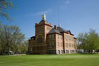 The Benson County Courthouse in Minnewaukan
