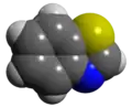 Space filling model of benzothiazole